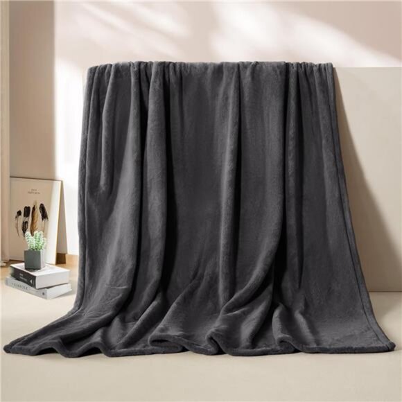 Fleece Throw Blanket for Couch Sofa or Bed Throw Size, Soft Fuzzy Plush - Picture 5 of 7